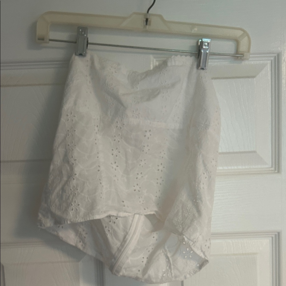 Princess Polly White Eyelet Strapless Top